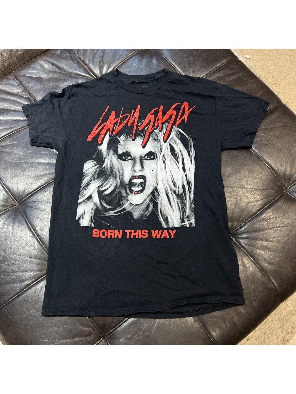 Lady Gaga Born This Way Black T-Shirt Size M
